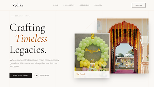 VEDIKA - Luxury Indian Celebrations Theme 04 Preview