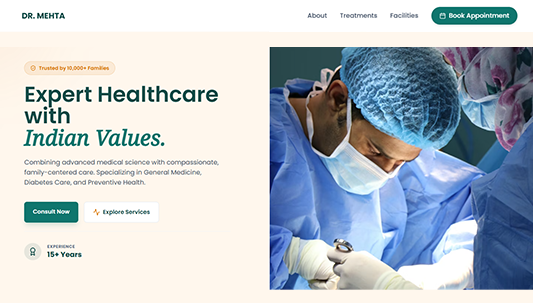 Dr. Mehta Clinic - Medical Professional Theme 01 Preview